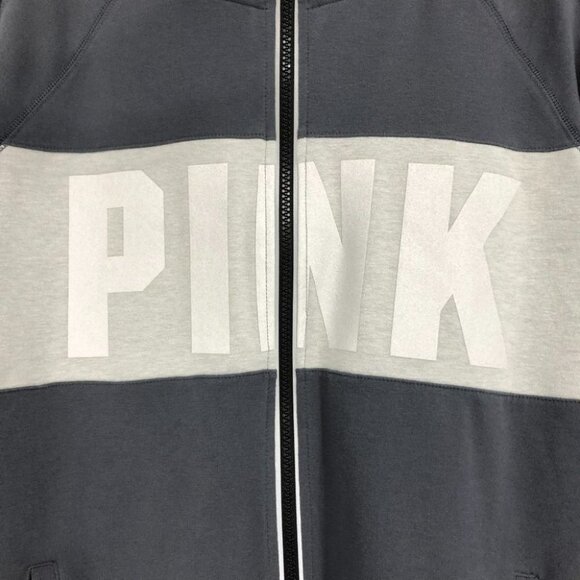 Victoria’s Secret charcoal grey silver zip hoodie - Picture 8 of 14